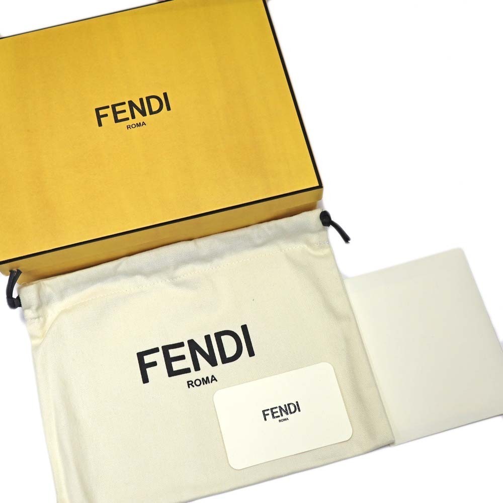Fendi Phone Shoulder Bag Leather Black